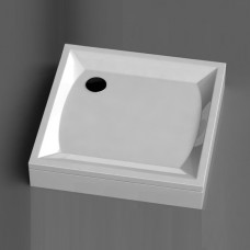 Akmens masės dušo padėklas K-90, 90x90 cm, kvadratinis, baltas