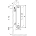 Apatinio pajungimo radiatorius Purmo CV 22, 300-800