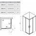 Dušo kabina Ravak Matrix, MSRV4-90/90, satinas+Transparent
