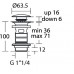 Ideal Standard Click - Clack nuotekų vožtuvas 1 1/4” (32 mm), matinė juoda