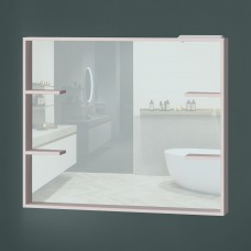 Pakabinamas veidrodis su lentynėlėmis BROOKLYN BRM-100 baltas