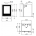 Plieninė krosnelė Spartherm Linear Module XS, tiesiu stiklu