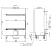 Plieninis židinio ugniakuras Romotop KV HEAT H2T13 59.44.13 gylis 370mm