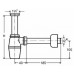 Praustuvo sifonas  su skalbimo mašinos pajungimu, be ventilio 1 1/4 x 32