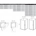 Stačiakampės dušo kabinos sienelė Ravak Chrome, CRV1-90, balta+stiklas Transparent