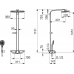 Termostatinė lietaus dušo sistema ESTETA su rankiniu dušu, chromas
