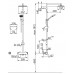 Termostatinė lietaus vonios/dušo sistema OPTIMA su rankiniu dušu ir snapu, chromas