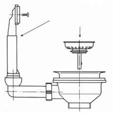 Ventilis FRANKE plautuvės, d 3&#039;&#039;1/2, užkemšamas, PXN 611-60