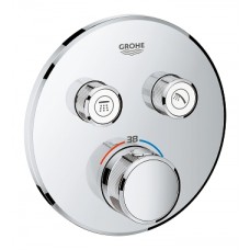 Virštinkinė dušo maišytuvo dalis Grohtherm SmartControl, 2 valdikliai, chromas